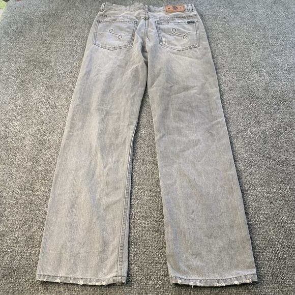 LRG Lifted Research Group Jeans Womens 16 (28x29.5) Gray Distressed Straight Leg - Picture 2 of 16